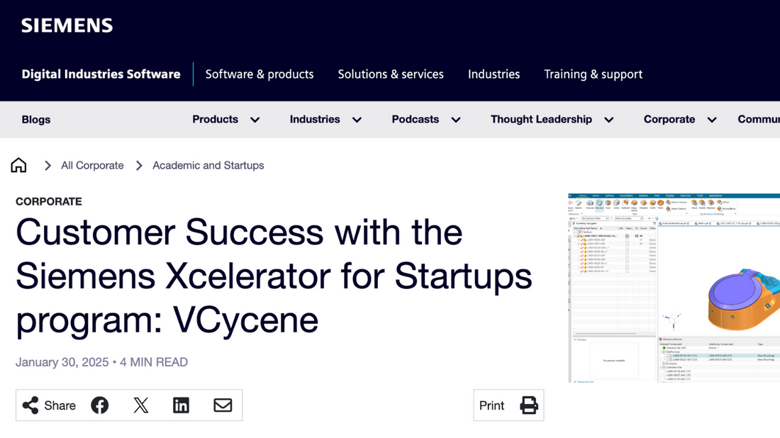 VCycene's Journey with Siemens Xcelerator for Startups