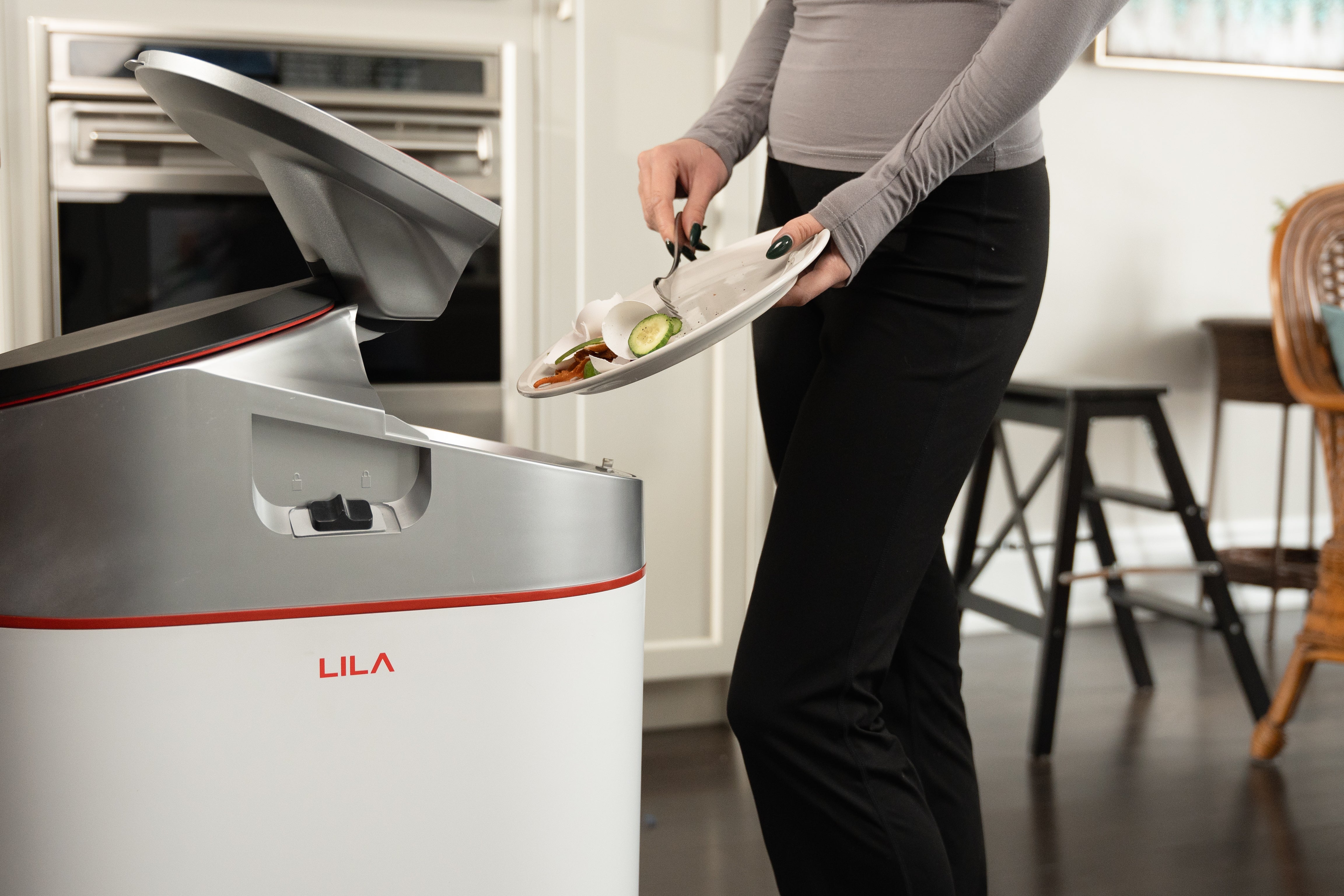 LILA Pro smart kitchen composter for indoor food waste composting in a modern home.